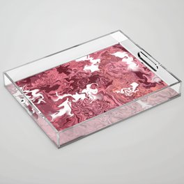 pinkish pattern Acrylic Tray