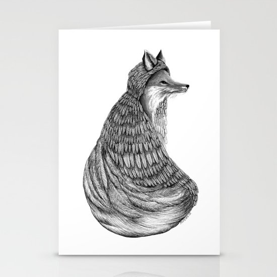 Fox- Feathered. Stationery Cards