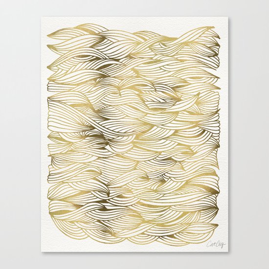 Golden Waves Canvas Print
