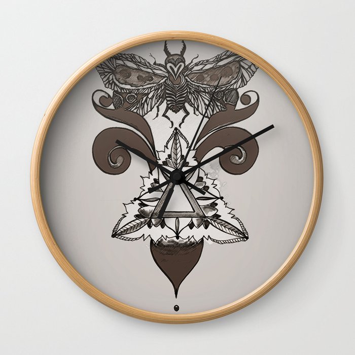 Moth Mediator Wall Clock