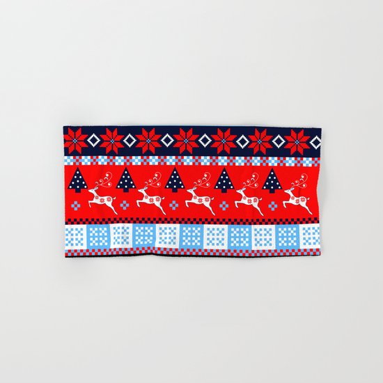 Scandinavian holidays pattern design Hand & Bath Towel