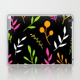 Floral seamless bright pattern design with colorful leaf element Laptop Skin