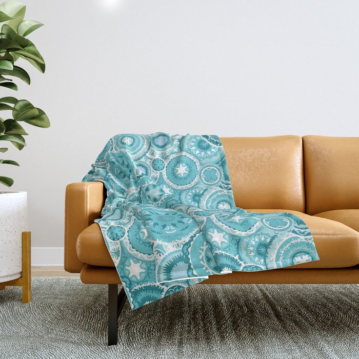 Moroccan vector pattern Throw Blanket