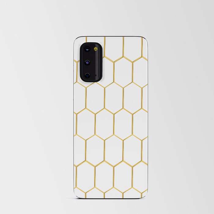 Long hexagon geometric honeycomb pattern Android Card Case