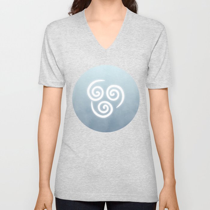 Avatar Air Bending Element Symbol V Neck T Shirt