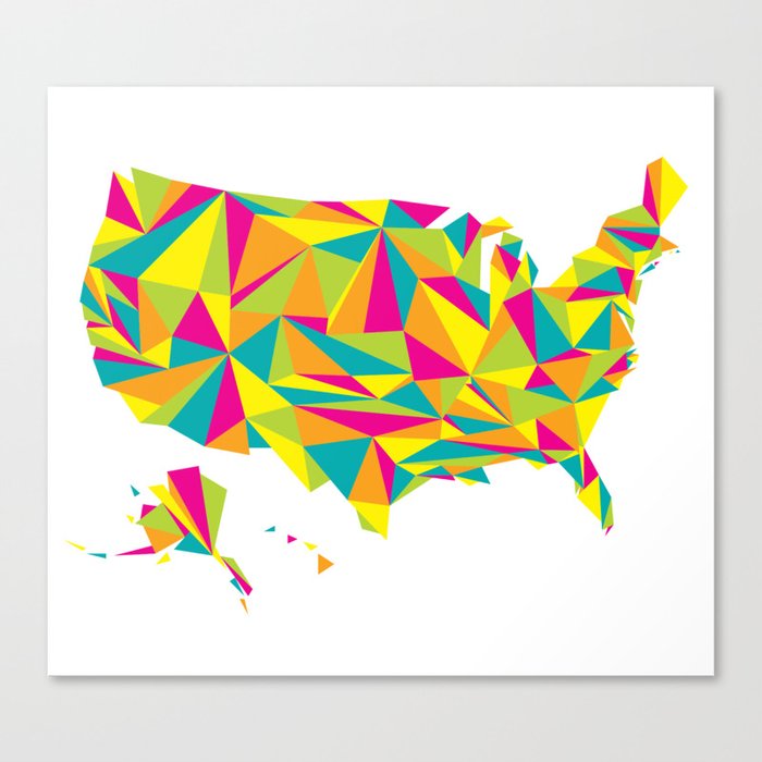 Abstract America Bright Earth Canvas Print
