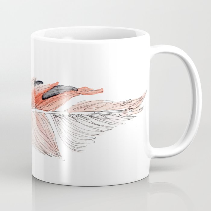 Orange Feather Coffee Mug