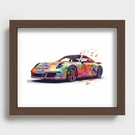 Colourful Porche Recessed Framed Print