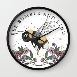 Bee Bumble and Kind Wall Clock