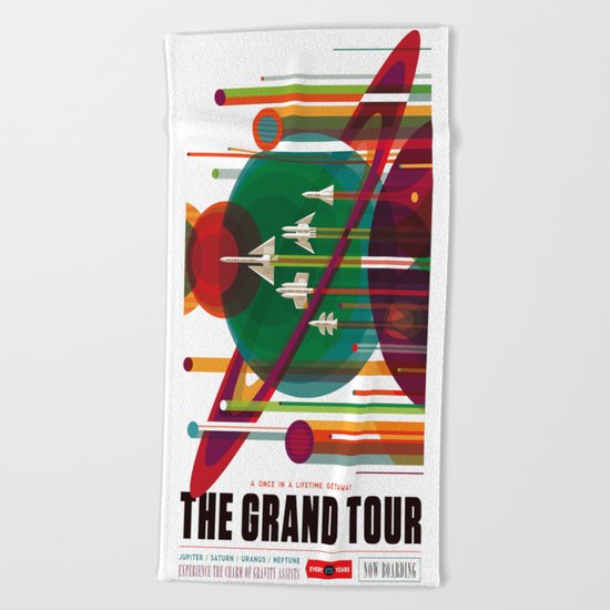 NASA/JPL Poster (The Grand Tour) Beach Towel