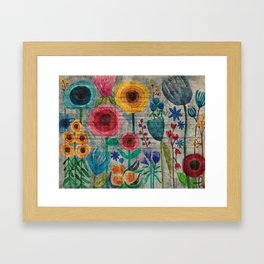 watercolor flowers 1 Framed Art Print