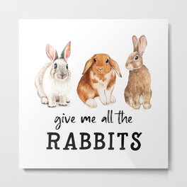 Give Me All The Rabbits Metal Print