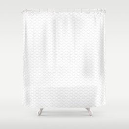 Fish Scales - White Shower Curtain