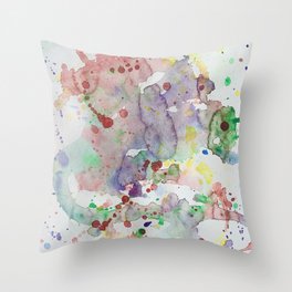 Abstract bright splashes Throw Pillow