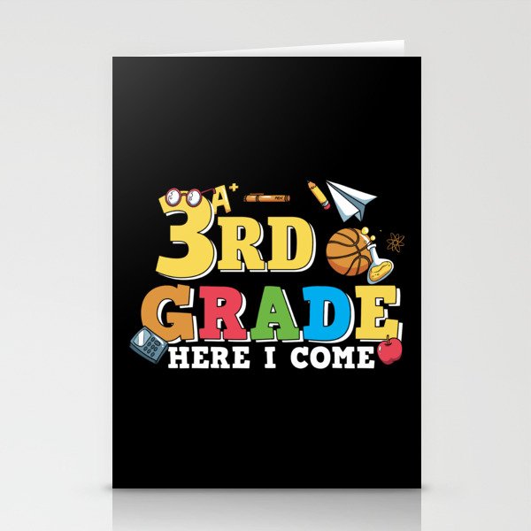 3rd Grade Here I Come Stationery Cards