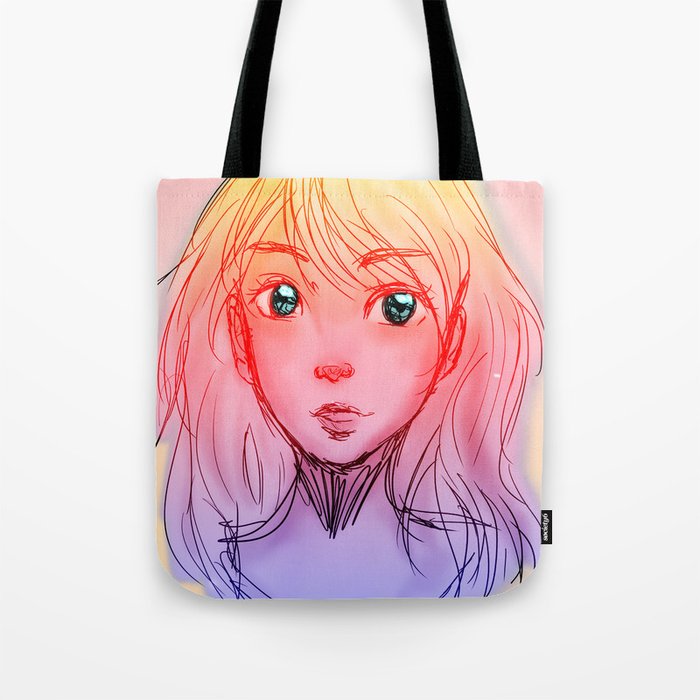 Rainbow girl Tote Bag
