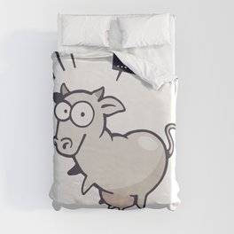 Scared Cow! Duvet Cover