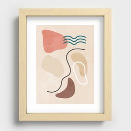Organic Abstract Shapes Recessed Framed Print