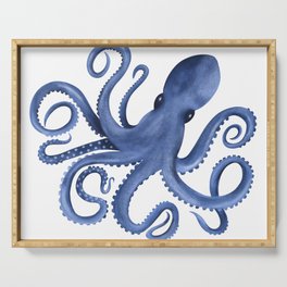 Blue Octopus Serving Tray