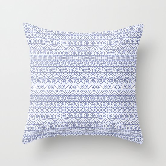Circles & Curls Craze Throw Pillow