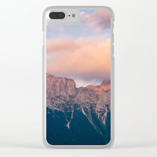Pink Sunset over Mount Amazing Clear iPhone Case