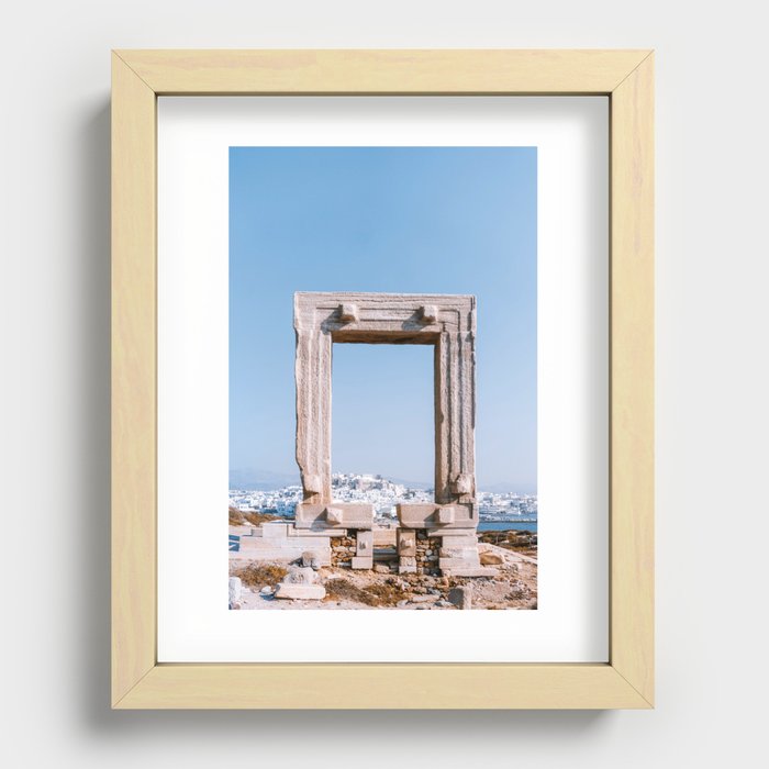 Ancient Ruin on the Greek Island of Naxos | Vibrant & Authentic Travel Photography Fine Art  Recessed Framed Print