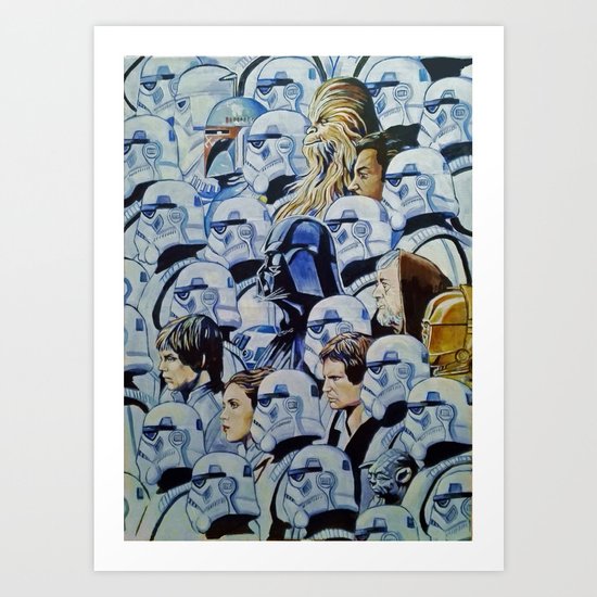 Star war Guerra Galaxias Art Print