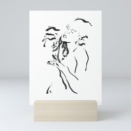 Ink Drawing - Lovers Mini Art Print