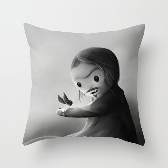 With fangs and love Throw Pillow