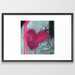 Love Stinks Framed Art Print