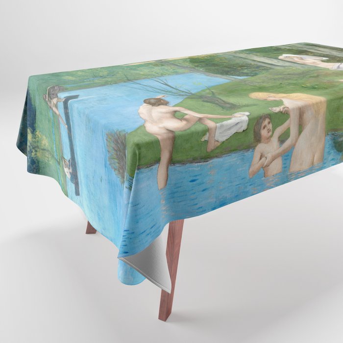Naked women, Summer (1891)  Tablecloth