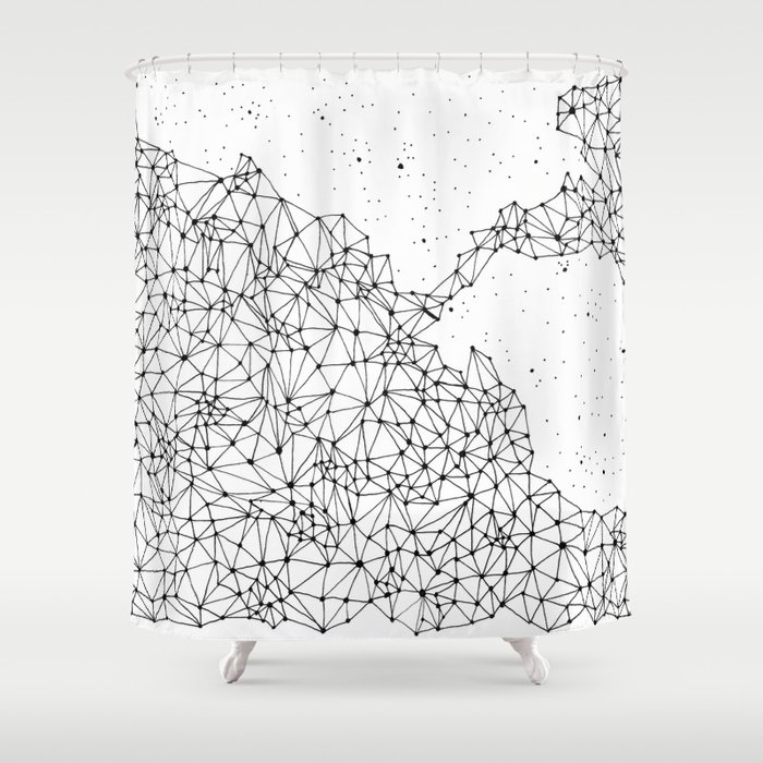 Lines in the sky Shower Curtain