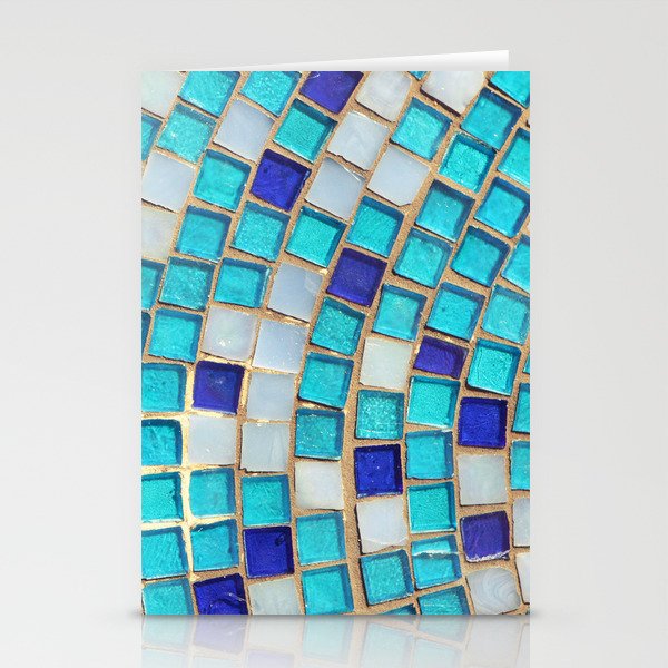 Blue Tiles - an abstract photograph. Stationery Cards