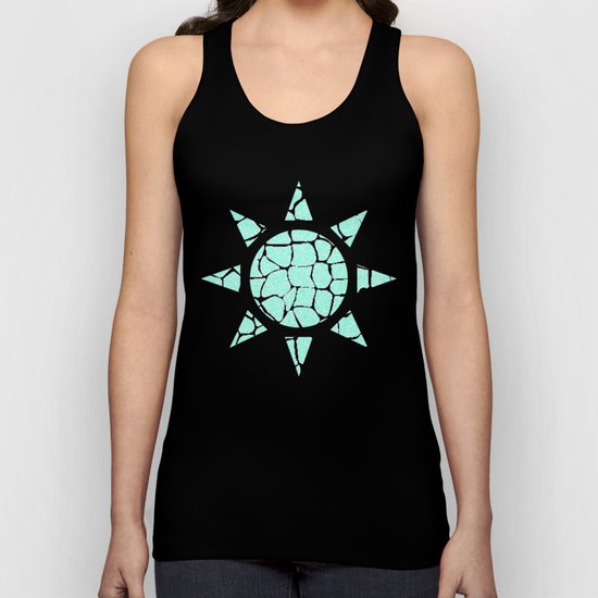 Light Blue Glitter Giraffe Print Unisex Tank Top