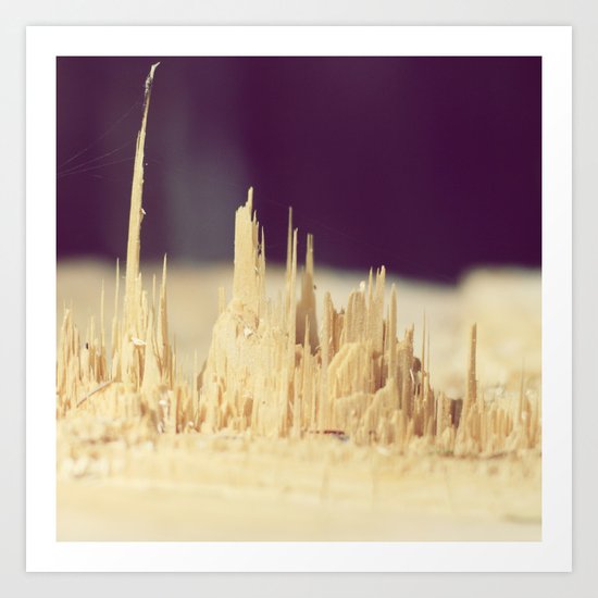 Wodden skyscrapers Art Print