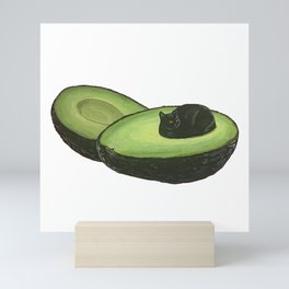Avocado Cat Mini Art Print