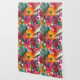 colorful bouquet: poppies Wallpaper
