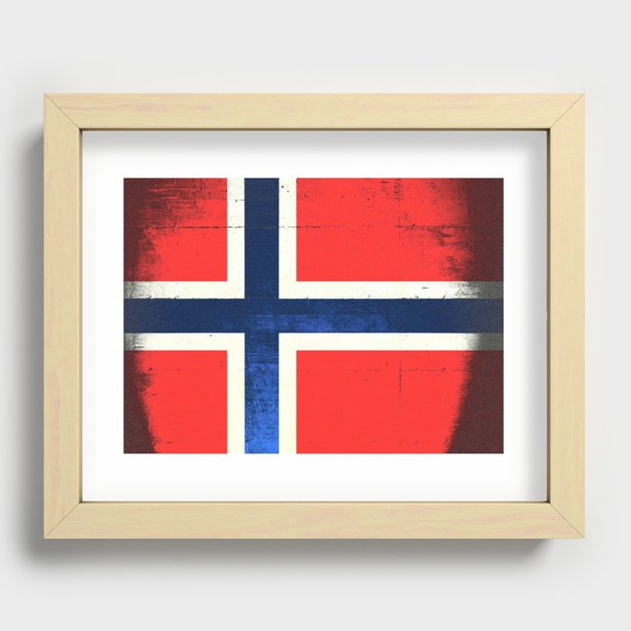 Norwegian flag Recessed Framed Print