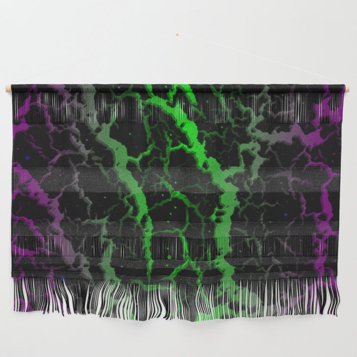 Cracked Space Lava - Purple/Green Wall Hanging