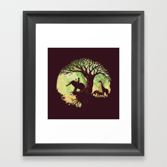 The jungle says hello Framed Art Print