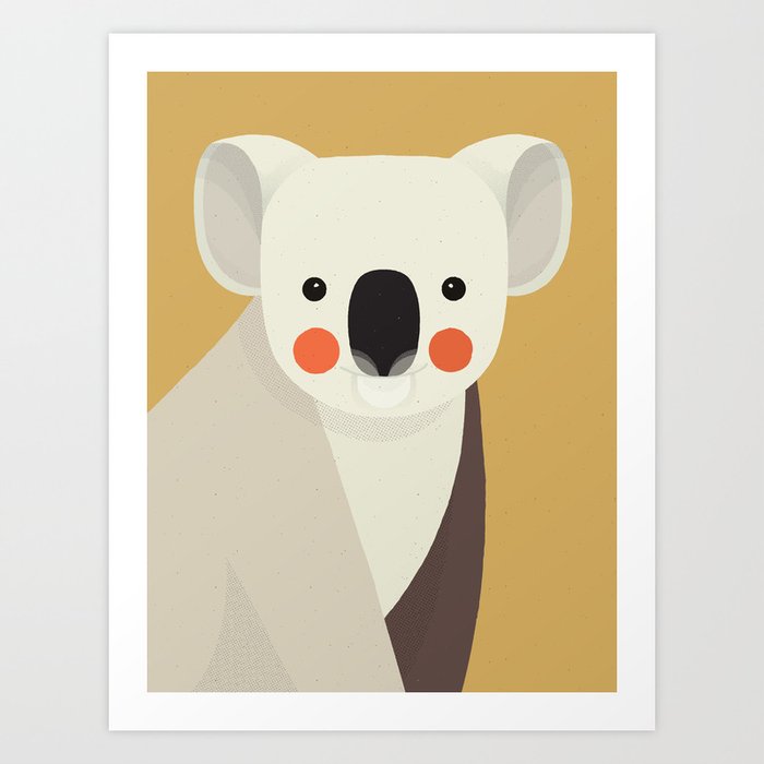 Koala, Animal Portrait Art Print