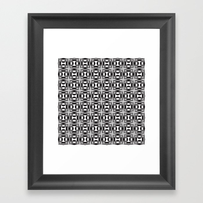 pattern black form 8 Framed Art Print