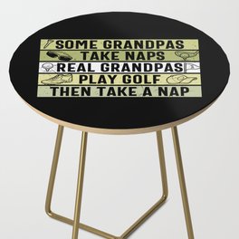 Funny Golf Lover Grandpa Side Table