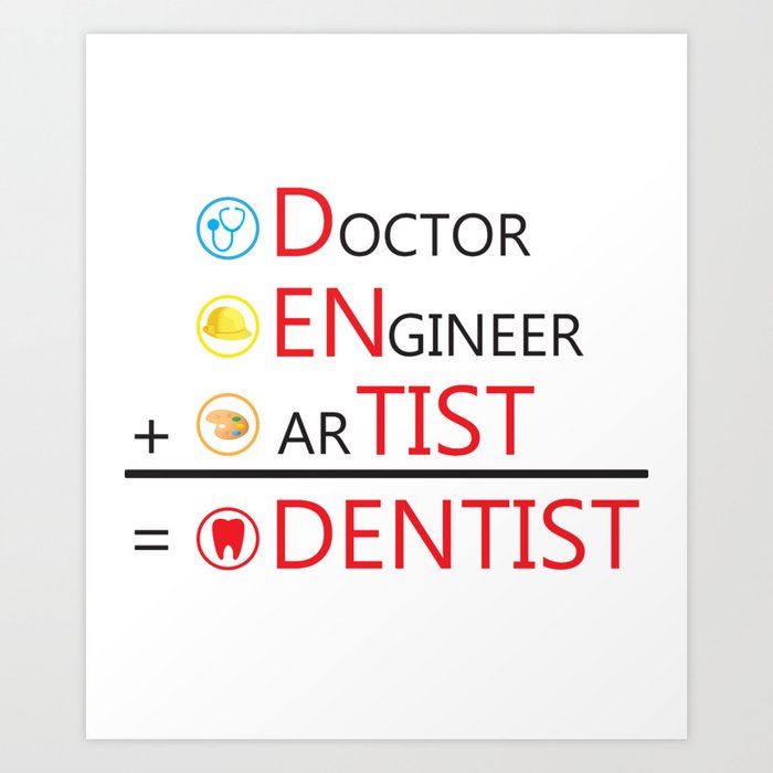 Dentist Funny Dental Hygienist Art Print