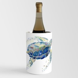 Lone Sea Turtle Watercolor  Wine Chiller