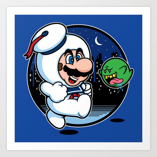 Super Marshmallow Bros. Art Print