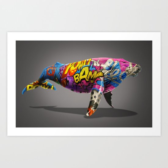 Tagged Whale Art Print
