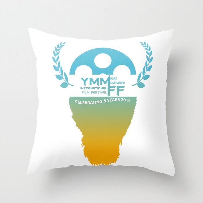 YMMiFF 2015 - BUFFALO HEAD DESIGN Throw Pillow