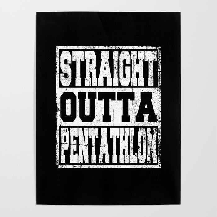 Pentathlon Saying Funny Poster