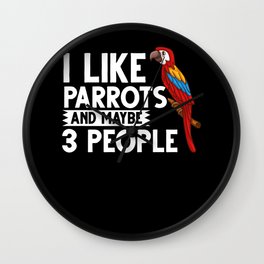 Parrot Bird Quaker African Gray Macaw Cage Wall Clock